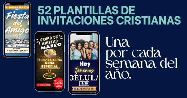 52 plantillas editables con canva para invitar a los amigos a la célula - Imagen 3
